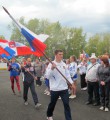 Начало праздника – внесение флагов именитыми спортсменами.